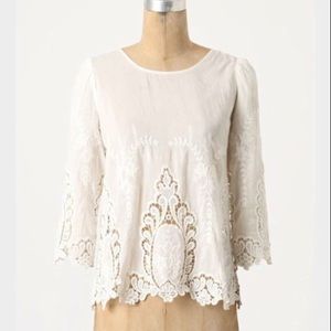 Anthropologie Dolce Vita Lace Embroidered Blouse